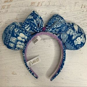 Authentic Disney Parks - Aulani - Blue Aloha Print - Minnie Ears - NWT